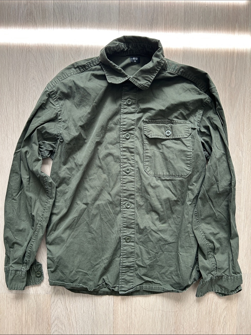 Uniqlo Olive Green Military Shirt Jacket